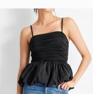 Black Ruched TOP